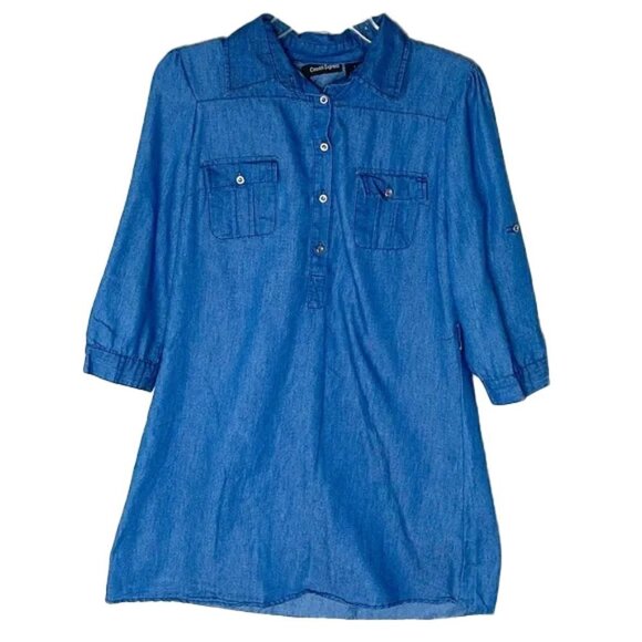 ❤️ COTTON EXPRESS Button Down tunic dress Size S - Picture 2 of 6